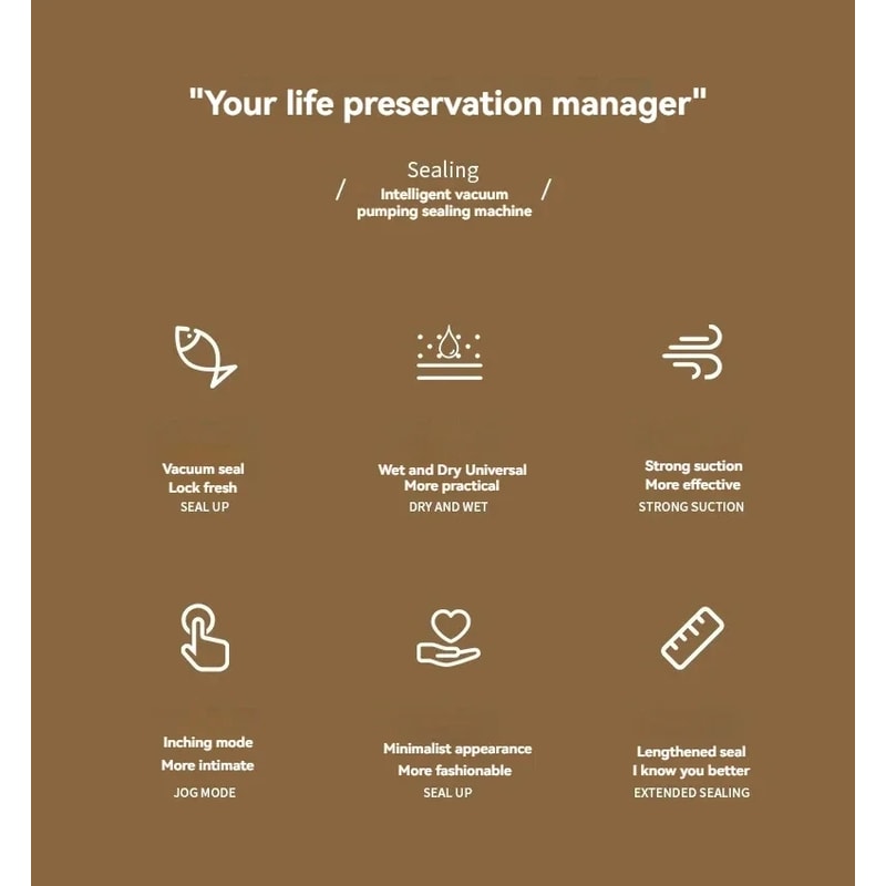 Portable Vacuum Food Sealing Machine Automatic Packaging System For Home Kitchen US Plug 3