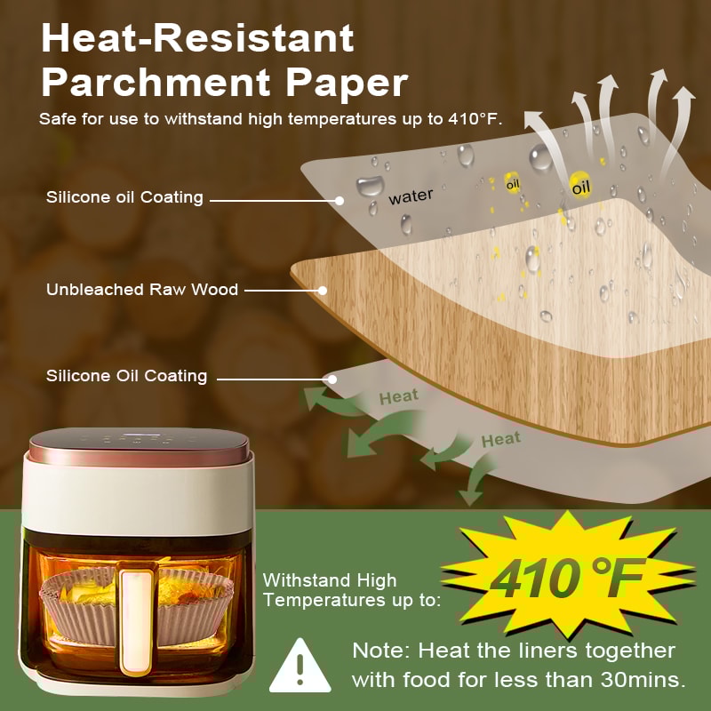 NonStick Air Fryer Paper Liners Perfect For Air Fryers Microwaves 1