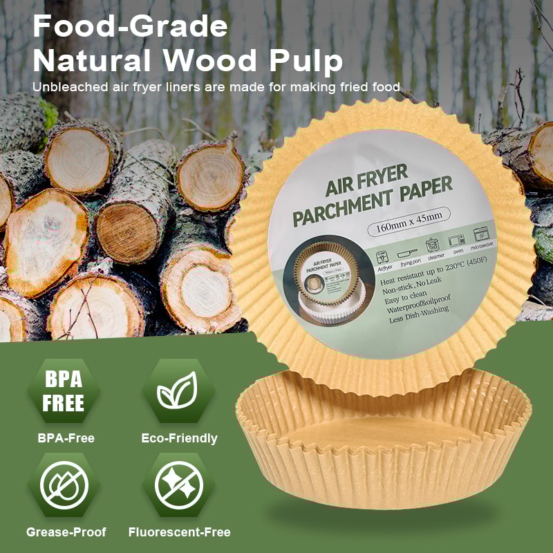 NonStick Air Fryer Paper Liners Perfect For Air Fryers Microwaves 2