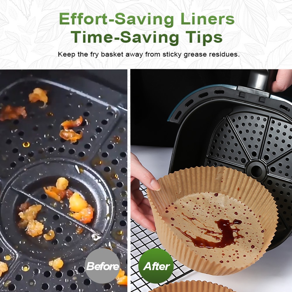 NonStick Air Fryer Paper Liners Perfect For Air Fryers Microwaves 3