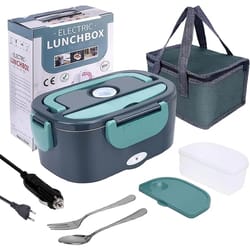 portable electric lunch box food warmer for car & home leak proof heating microwave