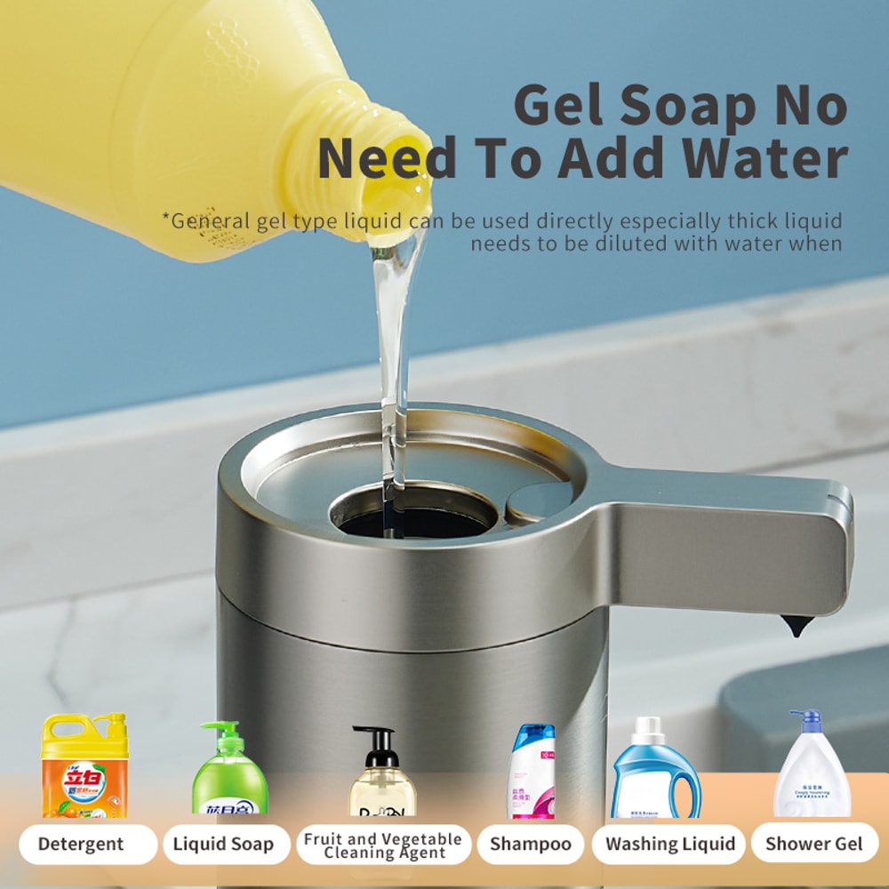 Automatic Soap Dispenser Smart Touchless Kitchen Hand Sanitizer Stainless Steel Electric Body Wash 2