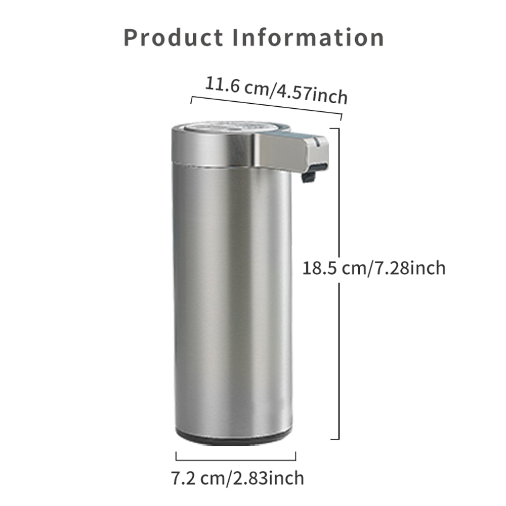 Automatic Soap Dispenser Smart Touchless Kitchen Hand Sanitizer Stainless Steel Electric Body Wash 5