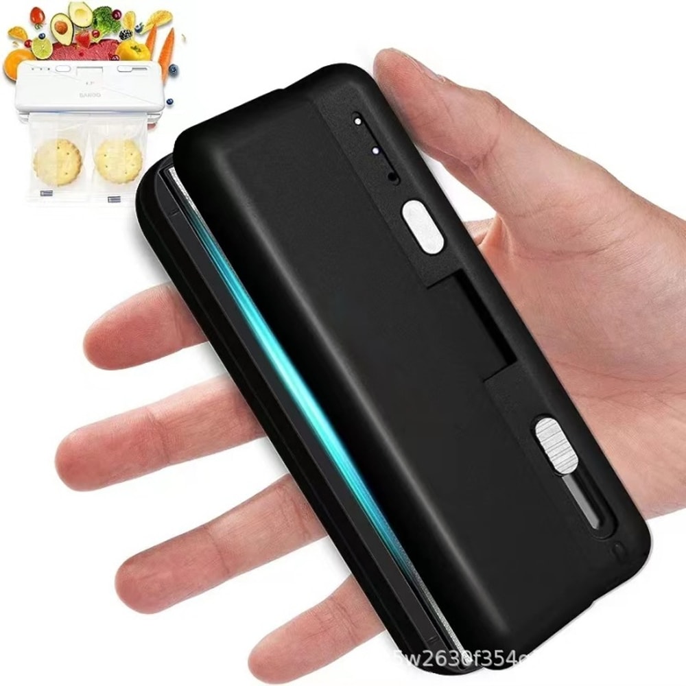 Mini Plastic Bag Sealer Rechargeable Handheld Heat Sealing Machine for Food Packaging