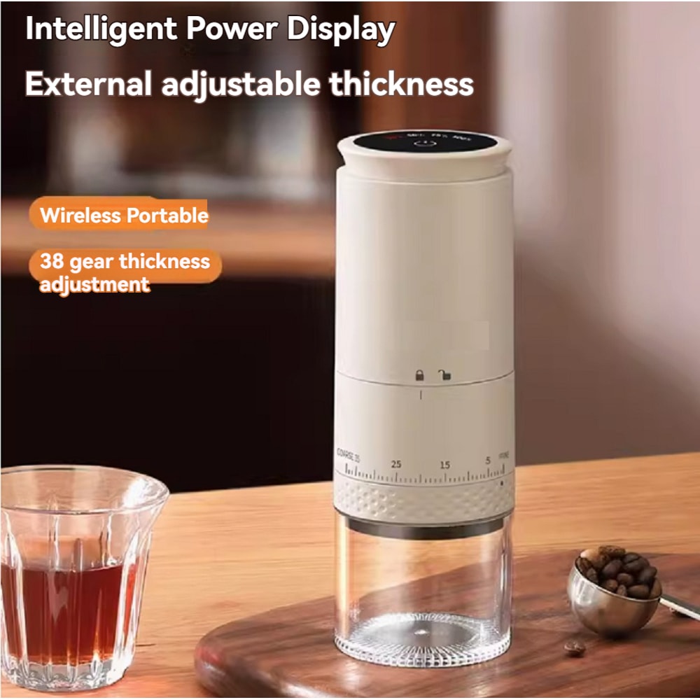Rechargeable Electric Coffee Grinder With Adjustable Settings And TypeC Charging 3