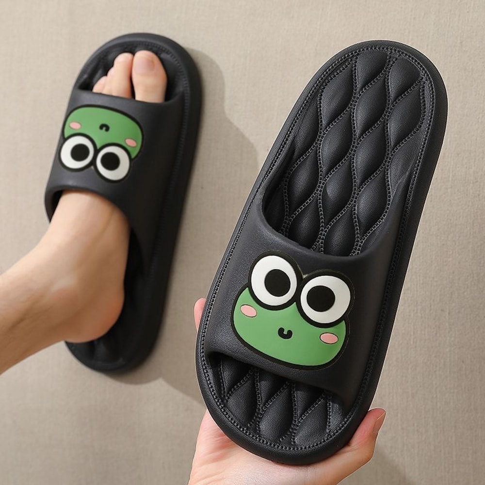 Summer Beach Slides With Cartoon Frog Design AntiSlip Bathroom Flip Flops For Home 1