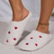 Winter Womens HeartShaped Slippers Soft Sole Indoor Shoes For Comfortable And Silent Walking 1