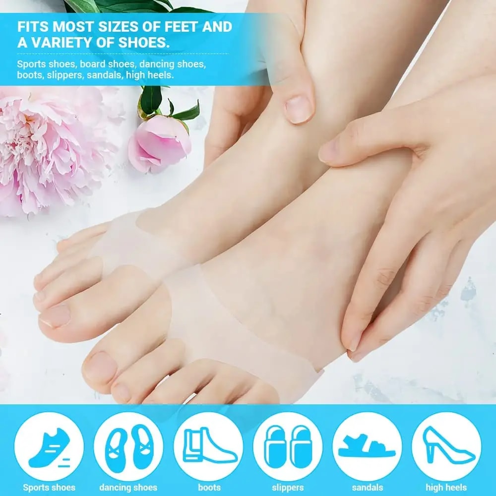 Silicone Gel Heel Protectors Metatarsal Pads Forefoot Cushions For Ultimate Foot Comfort 3