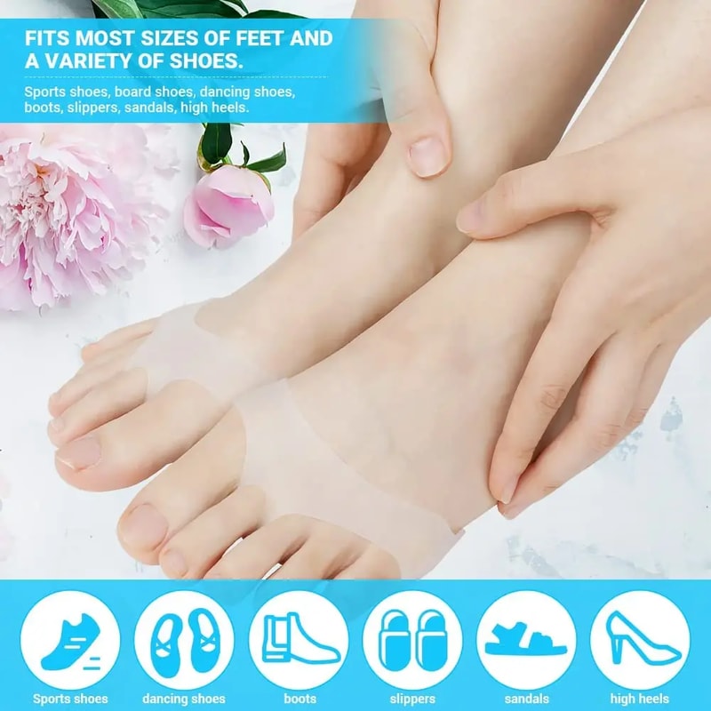 Silicone Gel Heel Protectors Metatarsal Pads Forefoot Cushions For Ultimate Foot Comfort 3
