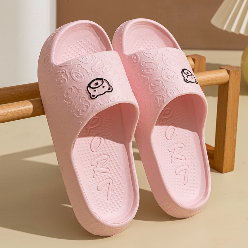 Summer Fashion Non-slip Slippers for Men & Women Cute Little Bear Sandals for Indoor Use, Dormitory, and Casual Comfort