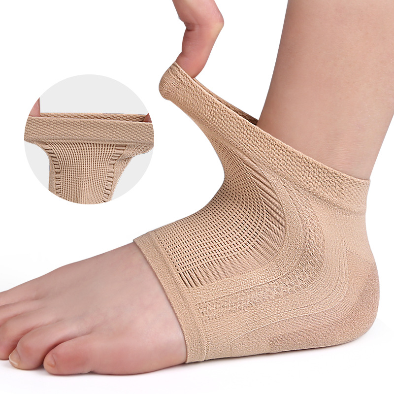 Heel Protector Gel Socks Moisturizing AntiCracking Silicone Foot Cover For Dry Feet Cracked Heels 1