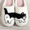 Cow Cat Embroidered Plush Slippers Comfortable & Warm Non-Slip Indoor Woolen Slippers for Men and Women.