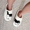 Cow Cat Embroidered Plush Slippers Comfortable & Warm Non-Slip Indoor Woolen Slippers for Men and Women.
