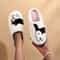 Cow Cat Embroidered Plush Slippers Comfortable & Warm Non-Slip Indoor Woolen Slippers for Men and Women.