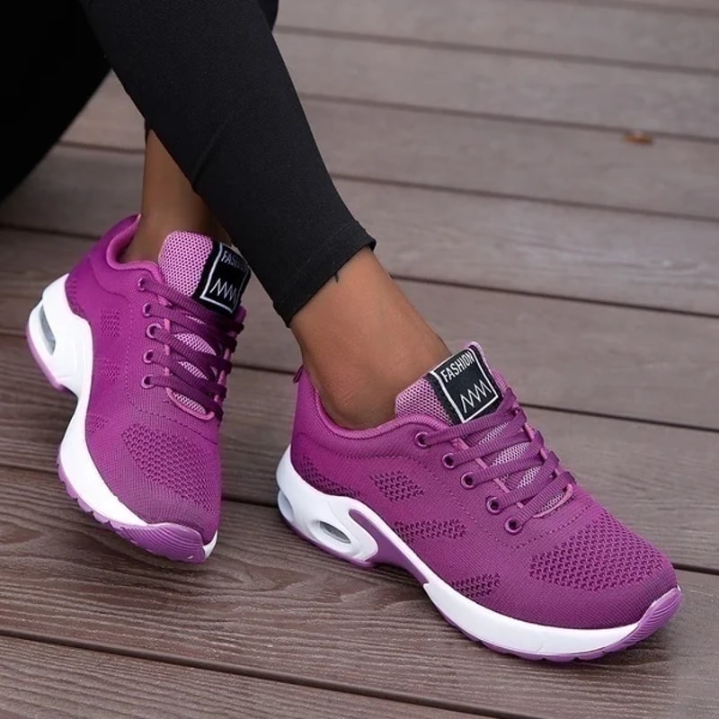 Womens Mesh Breathable Platform Sneakers Casual Chunky Running Shoes for Summer Sports