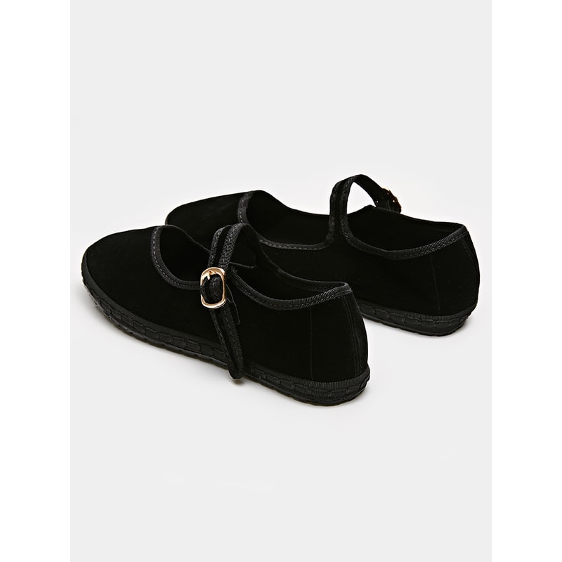 Velvet Ballet Flats For Women Comfortable HandStitched Casual Streetwear Loafers In Solid Red 4