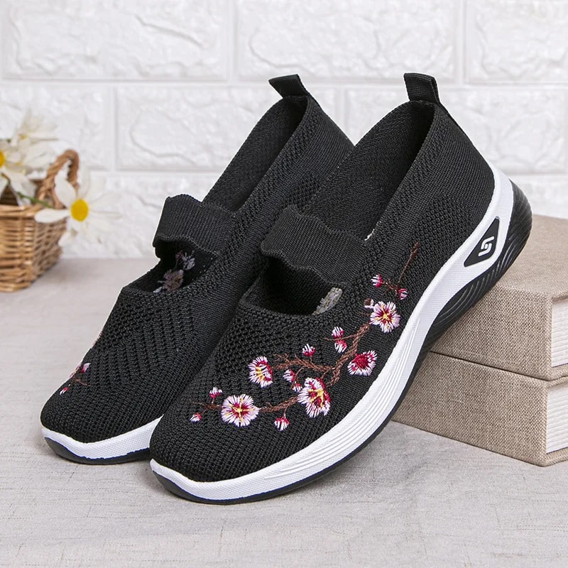 Breathable Embroidered Chunky Sole Women Casual Sneakers For Summer Comfort 0
