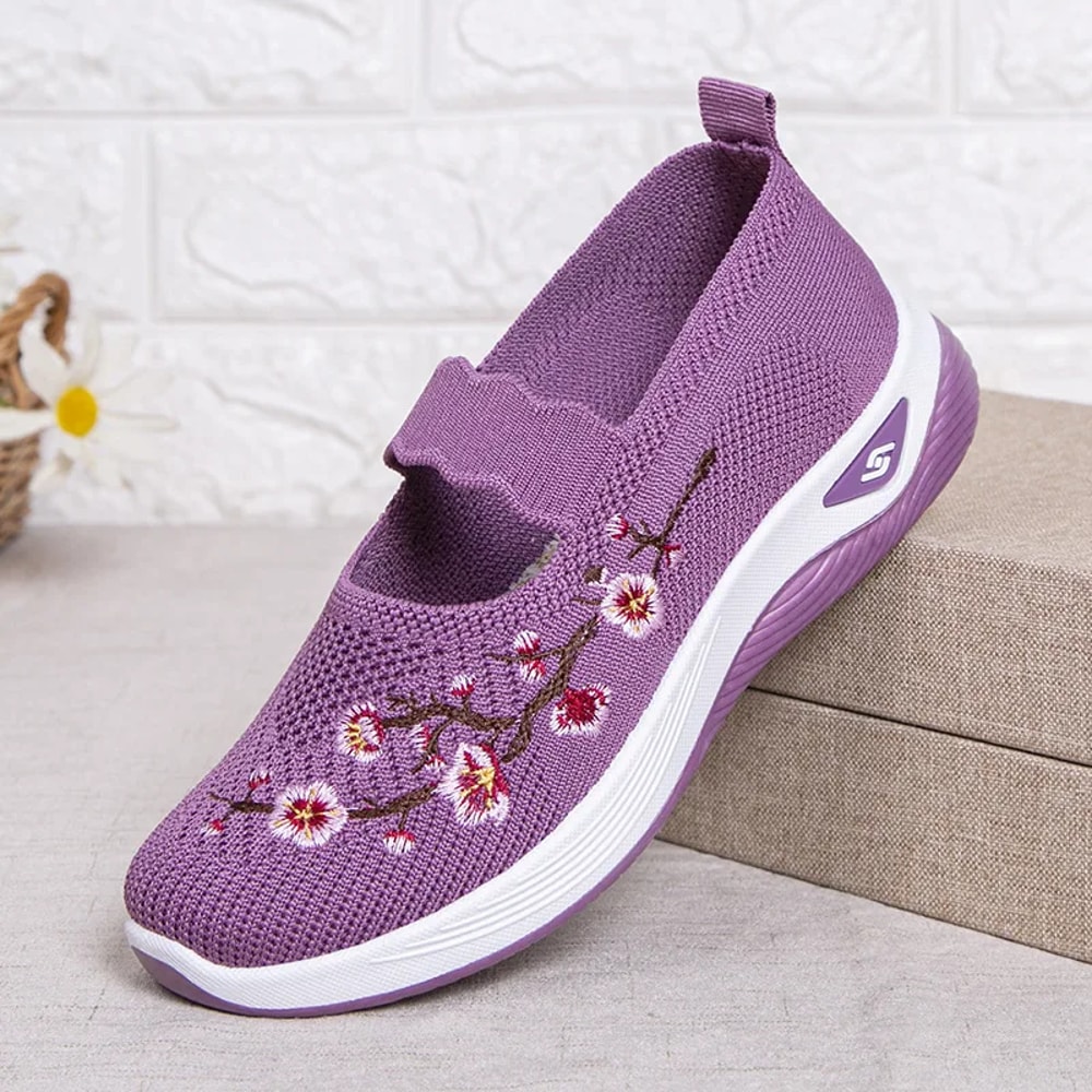 Breathable Embroidered Chunky Sole Women Casual Sneakers For Summer Comfort 7