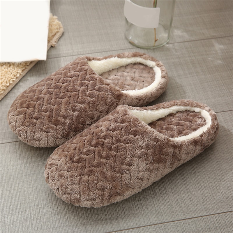 Womens Winter Fur Slippers Soft, Non-Slip, Memory Foam Indoor Shoes for Couples and Kids, Cartoon Cat Design