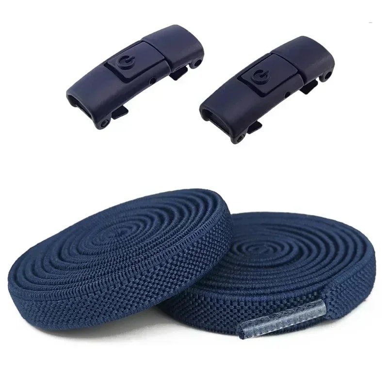 Elastic No Tie Shoe Laces Widened Flat Shoelaces With Press Lock For Sneakers Kids Adults 6