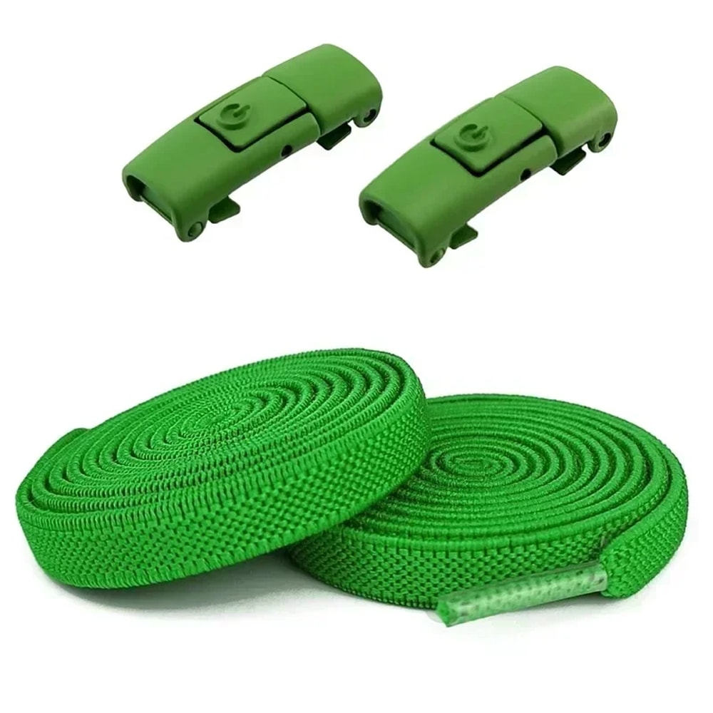 Elastic No Tie Shoe Laces Widened Flat Shoelaces With Press Lock For Sneakers Kids Adults 7