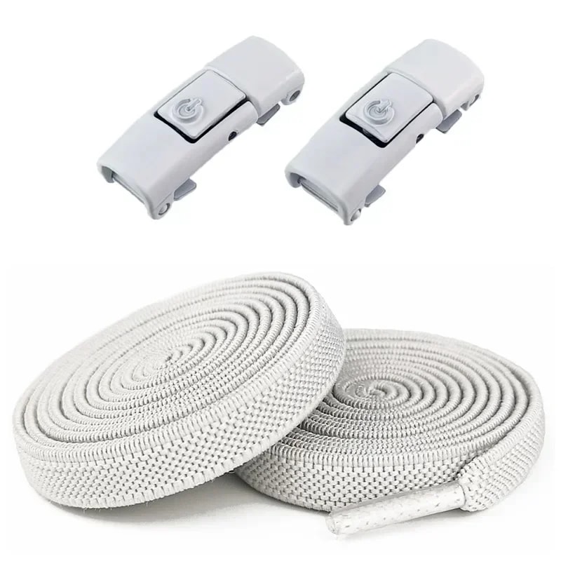 Elastic No Tie Shoe Laces Widened Flat Shoelaces With Press Lock For Sneakers Kids Adults 9