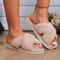 Fluffy Fur Slippers For Women Lightweight Open Toe Slides With NonSlip Flat Heels For Autumn Winte 1