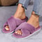 Fluffy Fur Slippers For Women Lightweight Open Toe Slides With NonSlip Flat Heels For Autumn Winte 7