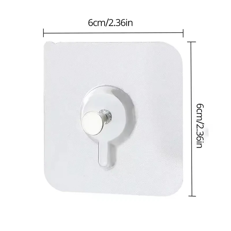 Adhesive Hooks Waterproof, No Drilling Picture Frame & Poster Hangers for Kitchen and Bathroom