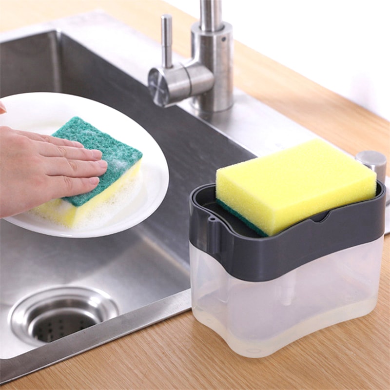 Automatic Dishwashing Brush With Soap Dispenser Efficient Pot Brush For Kitchen Cleaning 1