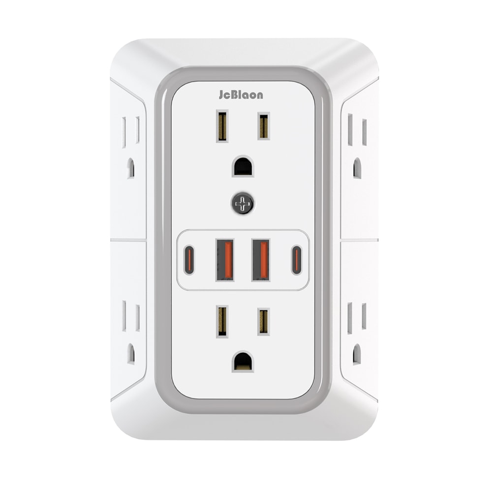 Multi Socket Wall Socket with AC Outlets & USB Ports Universal Power Strip for Fast Charging