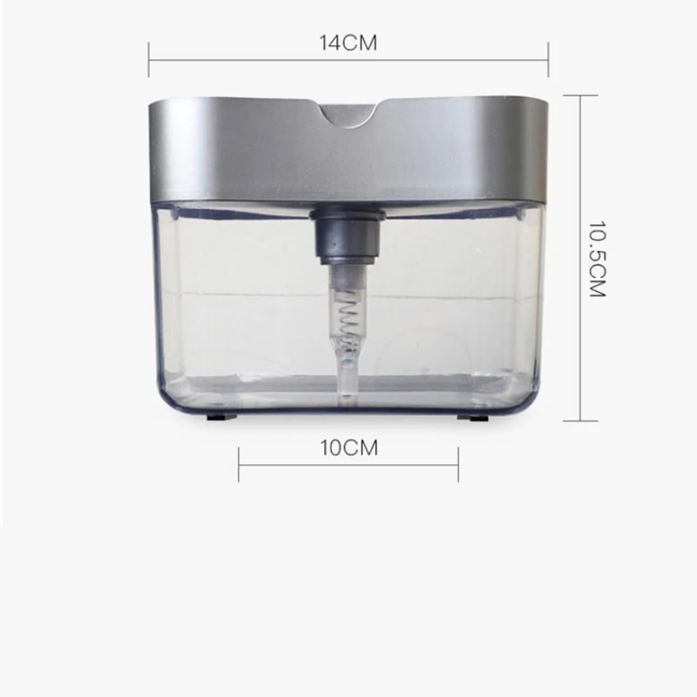 Dish Soap Dispenser With Sponge Holder Liquid Soap Pump For Kitchen Organization 5
