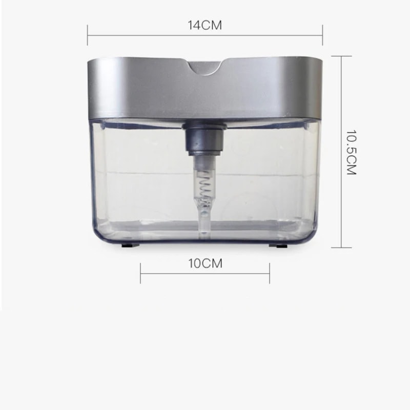 Dish Soap Dispenser With Sponge Holder Liquid Soap Pump For Kitchen Organization 5