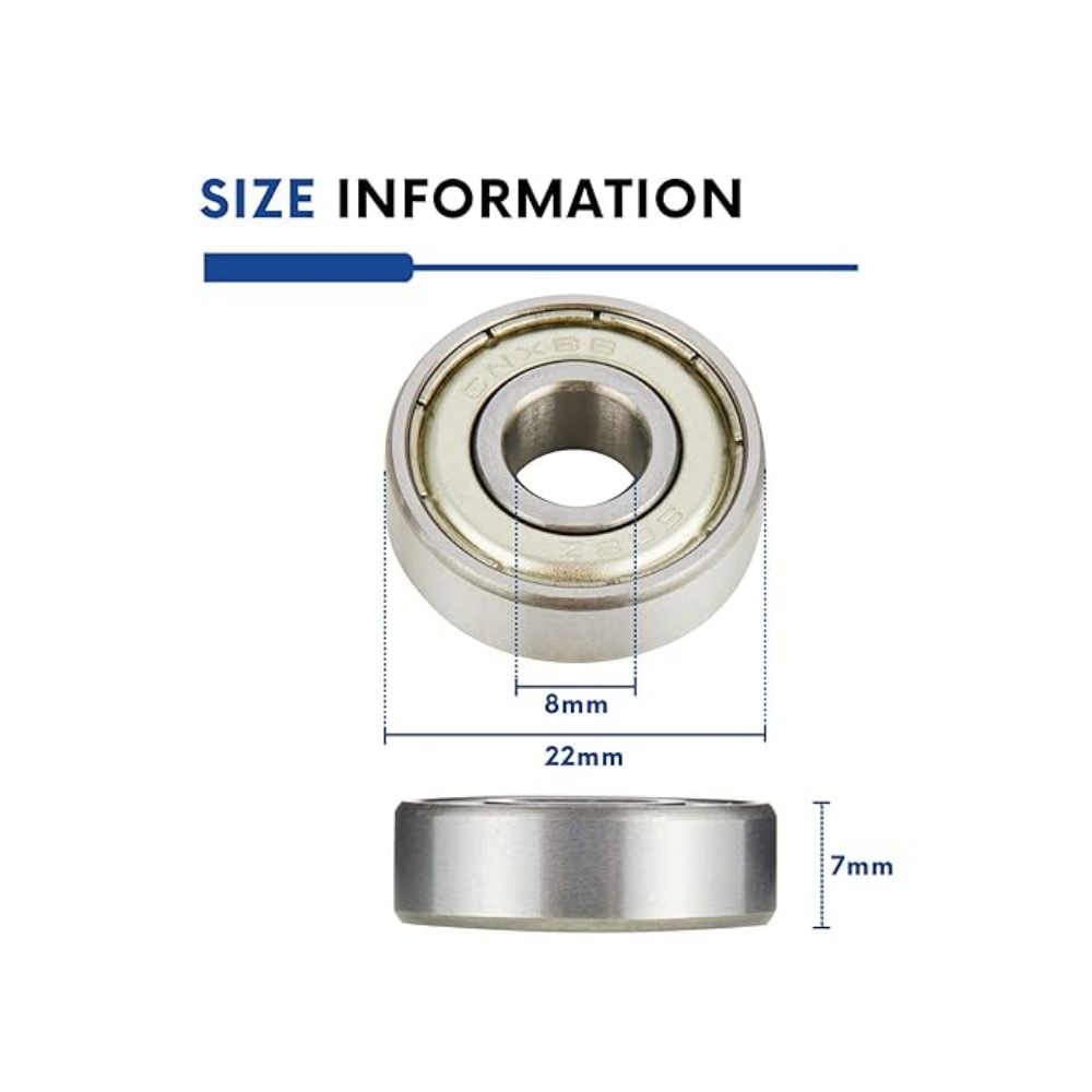 Miniature Deep Groove Ball Bearings Metal Double Shielded For Skateboard Bearings 1