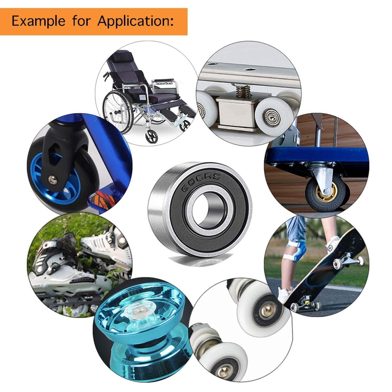 Miniature Deep Groove Ball Bearings Metal Double Shielded For Skateboard Bearings 2