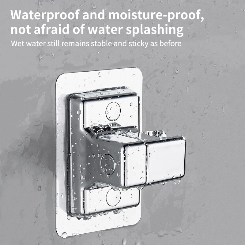 Adjustable NoDrill Bathroom Shower Stand Wall Mount ABS Easy Installation 4