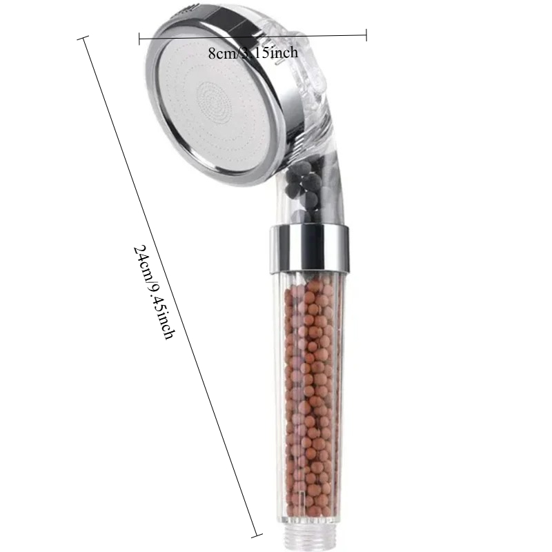 High Pressure Handheld Shower Head Water Saving Anion Filter Rainfall Bathroom Accessory For Ultima 7