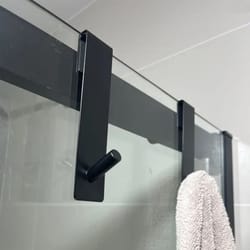 stainless steel over glass shower door hooks s shape towel and bathrobe holder rack for bathroom