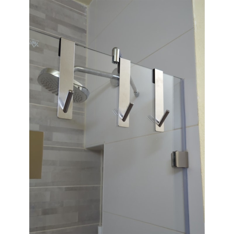 Stainless Steel Over Glass Shower Door Hooks S Shape Towel and Bathrobe Holder Rack for Bathroom