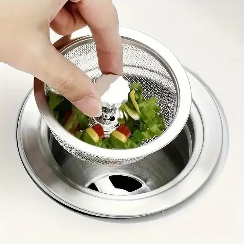 Stainless Steel Drain Strainer For Kitchen Bathroom Sinks Durable Mesh Hair Waste Filter For Sewer 5
