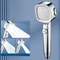 High Pressure Shower Head With Water Saving Modes Adjustable OneKey Stop Massage Sprayer Bathroom A 7