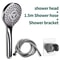 Pressurized Hand Shower Nozzle Large Water Output 5 Models Universal Adaptation Water Saving 2