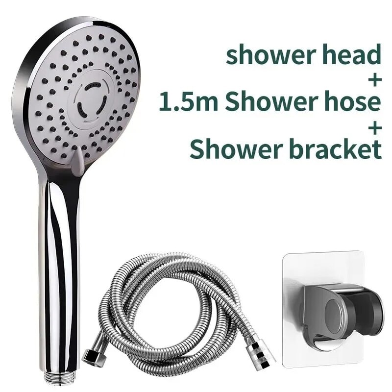 Pressurized Hand Shower Nozzle Large Water Output 5 Models Universal Adaptation Water Saving 2