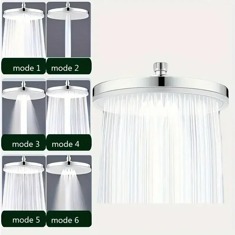 High Pressure Rainfall Shower Head With Filter Top Rain Shower Faucet For Bathroom 5