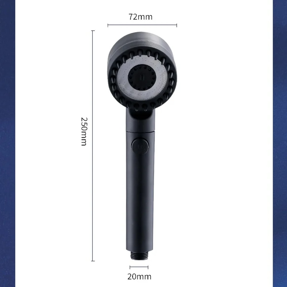 High Pressurized Filter Shower Head With Adjustable Spray Modes Massage Brush For A SpaLike Rain S 6