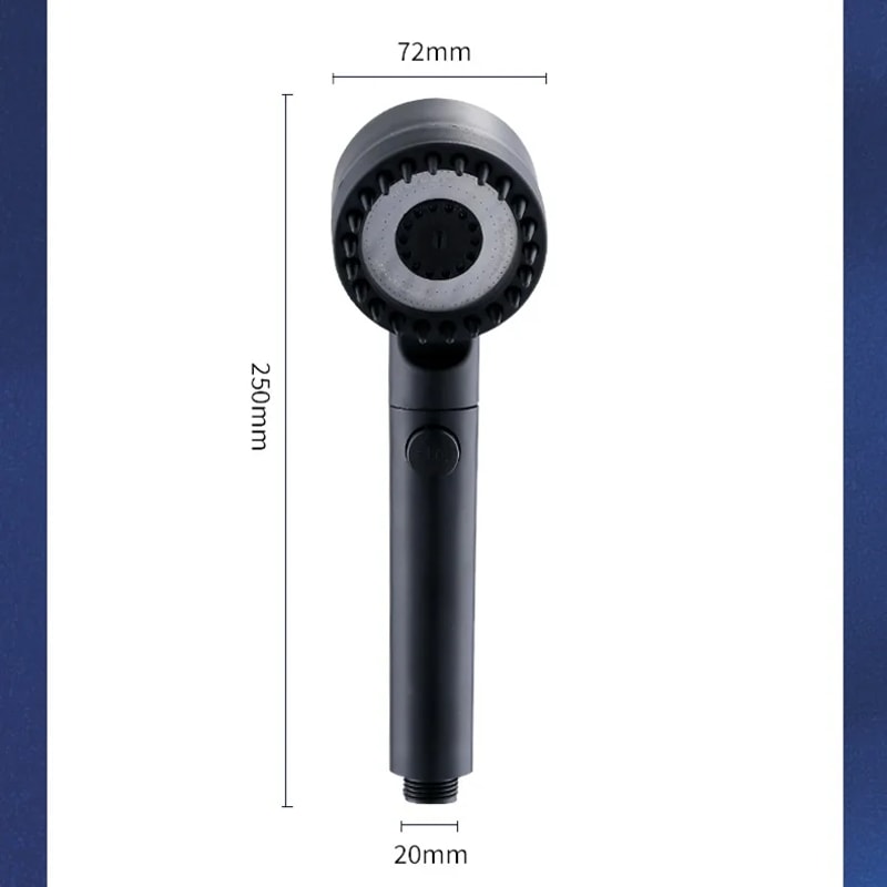 High Pressurized Filter Shower Head With Adjustable Spray Modes Massage Brush For A SpaLike Rain S 6