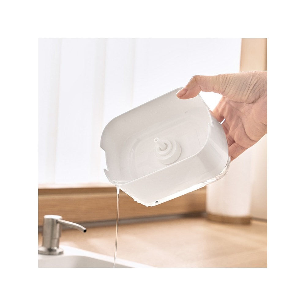 Automatic Soap Dispenser With Foam And Sponge Holder Kitchen Bathroom Liquid Container 4