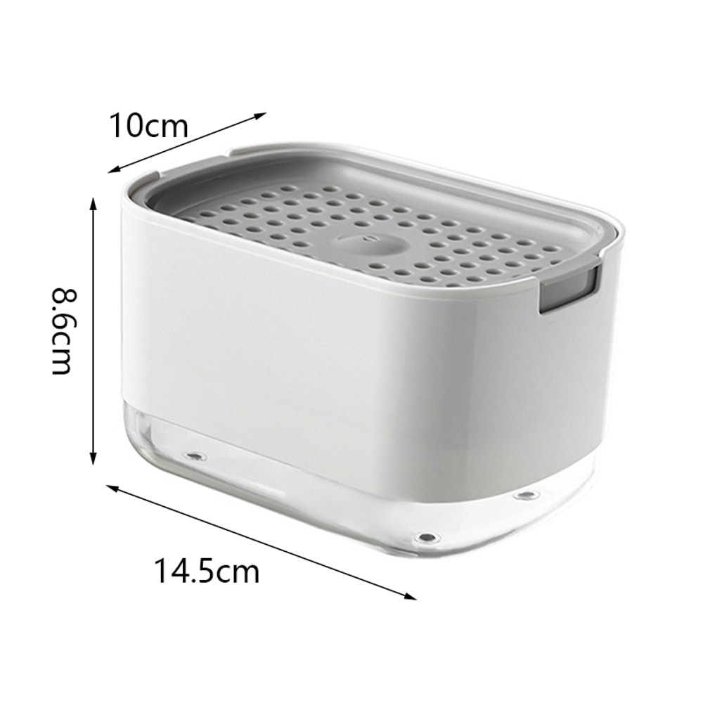 Automatic Soap Dispenser With Foam And Sponge Holder Kitchen Bathroom Liquid Container 7