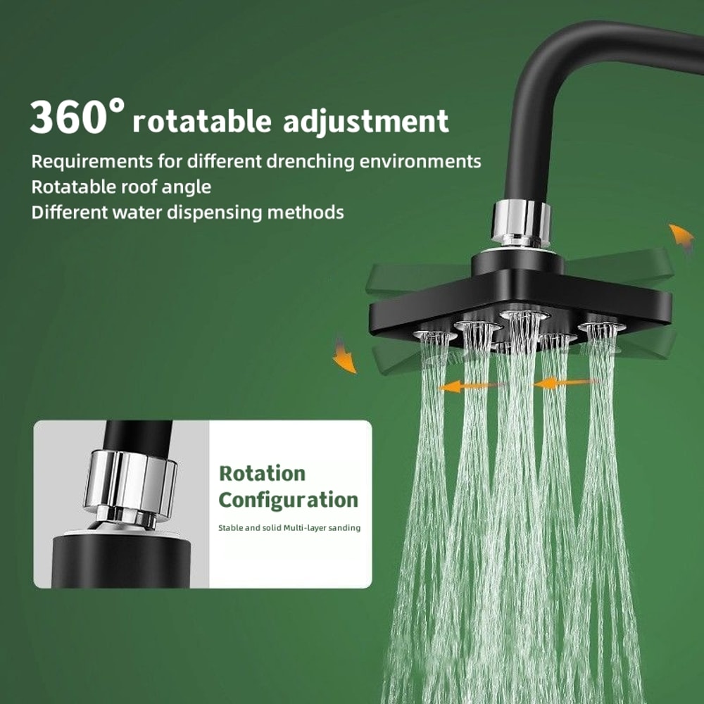 Mini Surround Pressurized Rain Shower Head Powerful Water Flow for a Refreshing Shower Experience
