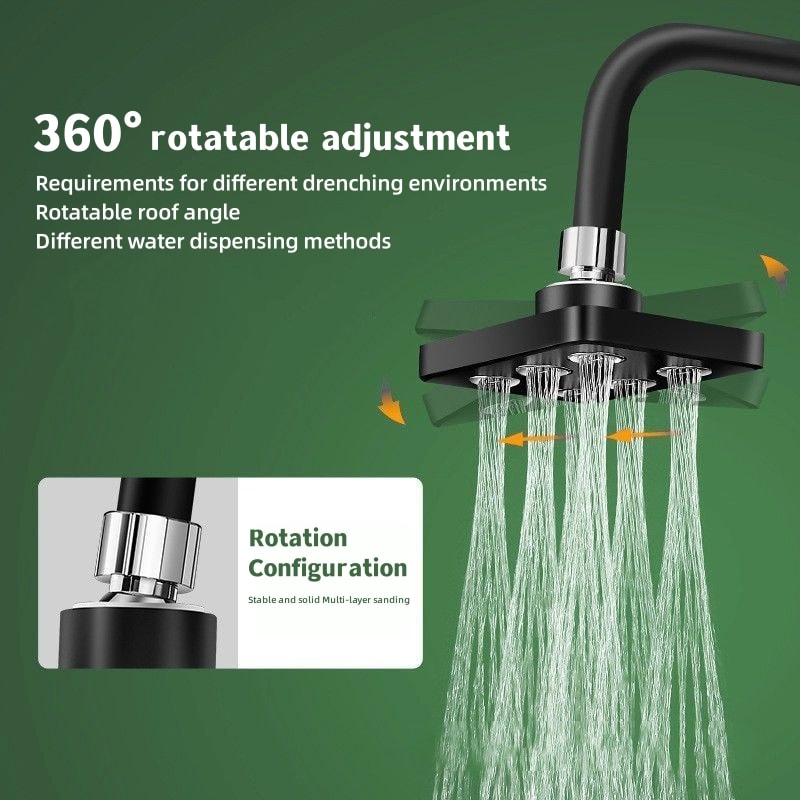 Mini Surround Pressurized Rain Shower Head Powerful Water Flow for a Refreshing Shower Experience